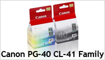 Canon PG-40 CL-41 Family Canon PG-40 CL-41 Family