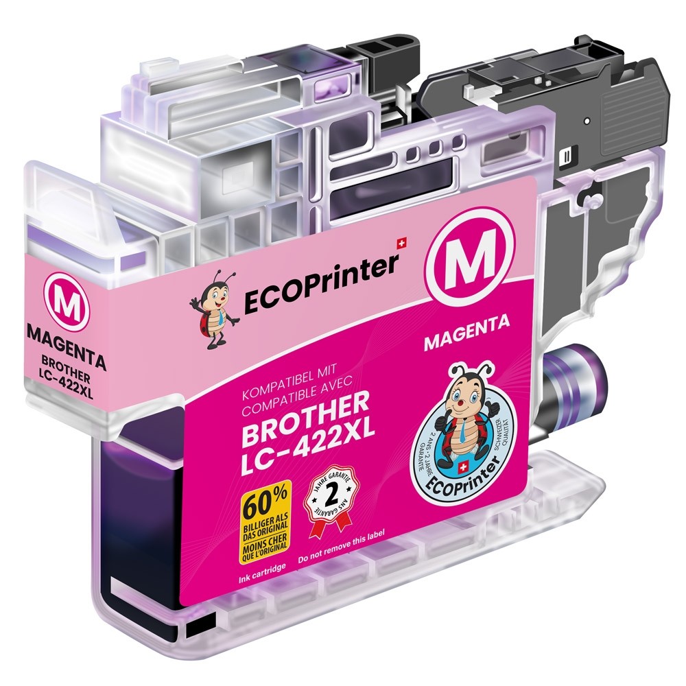 Cartouche ECOPrinter équivalent à Brother LC-422XL Magenta (M)
