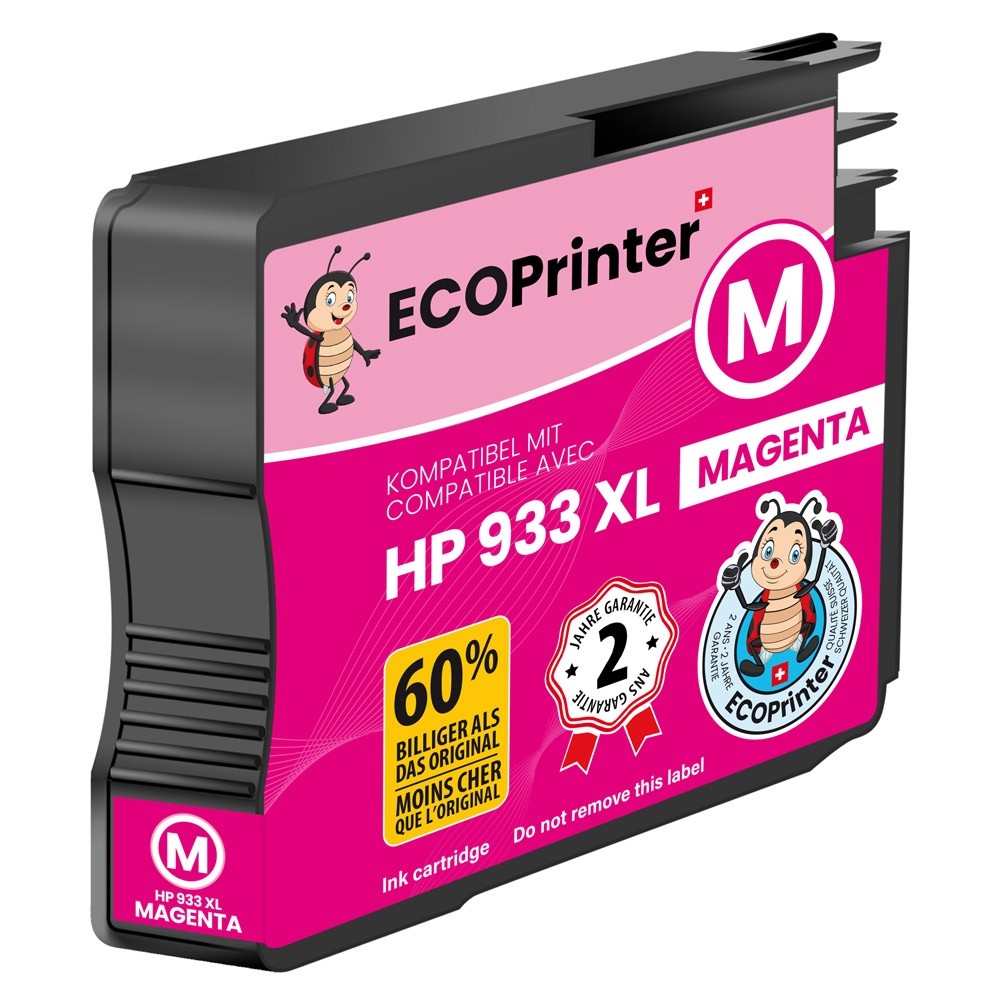 Cartouche ECOPrinter équivalent à HP 933 XL Magenta (M)