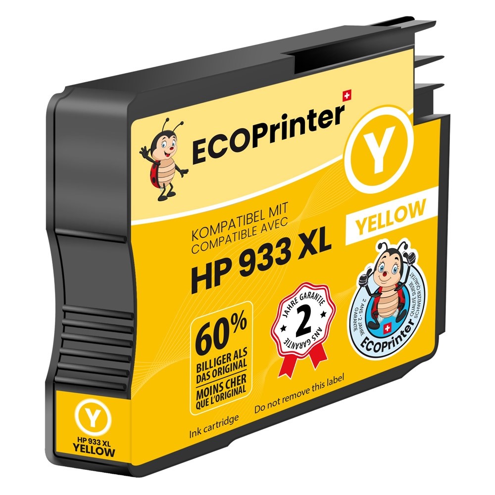 Cartouche ECOPrinter équivalent à HP 933 XL Jaune (Y)