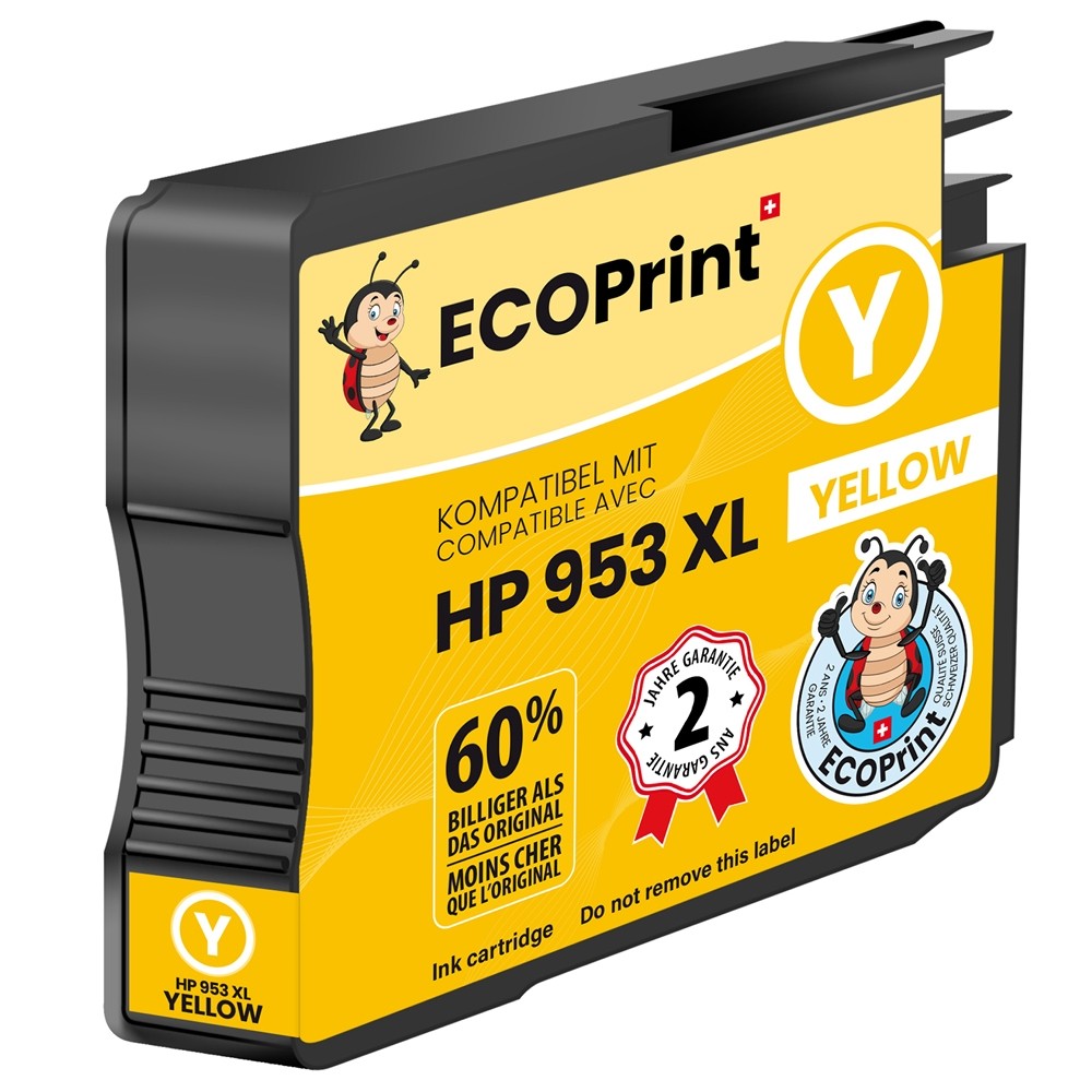 Cartouche ECOPrinter équivalent à HP 953XL Jaune (Y)