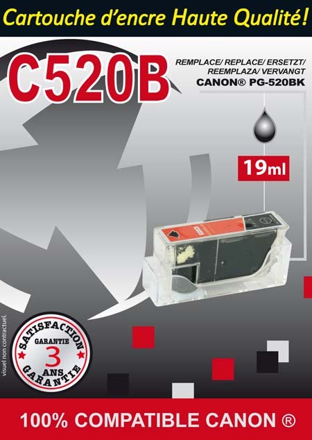 Cartouche compatible Canon PGI-520 / Noir