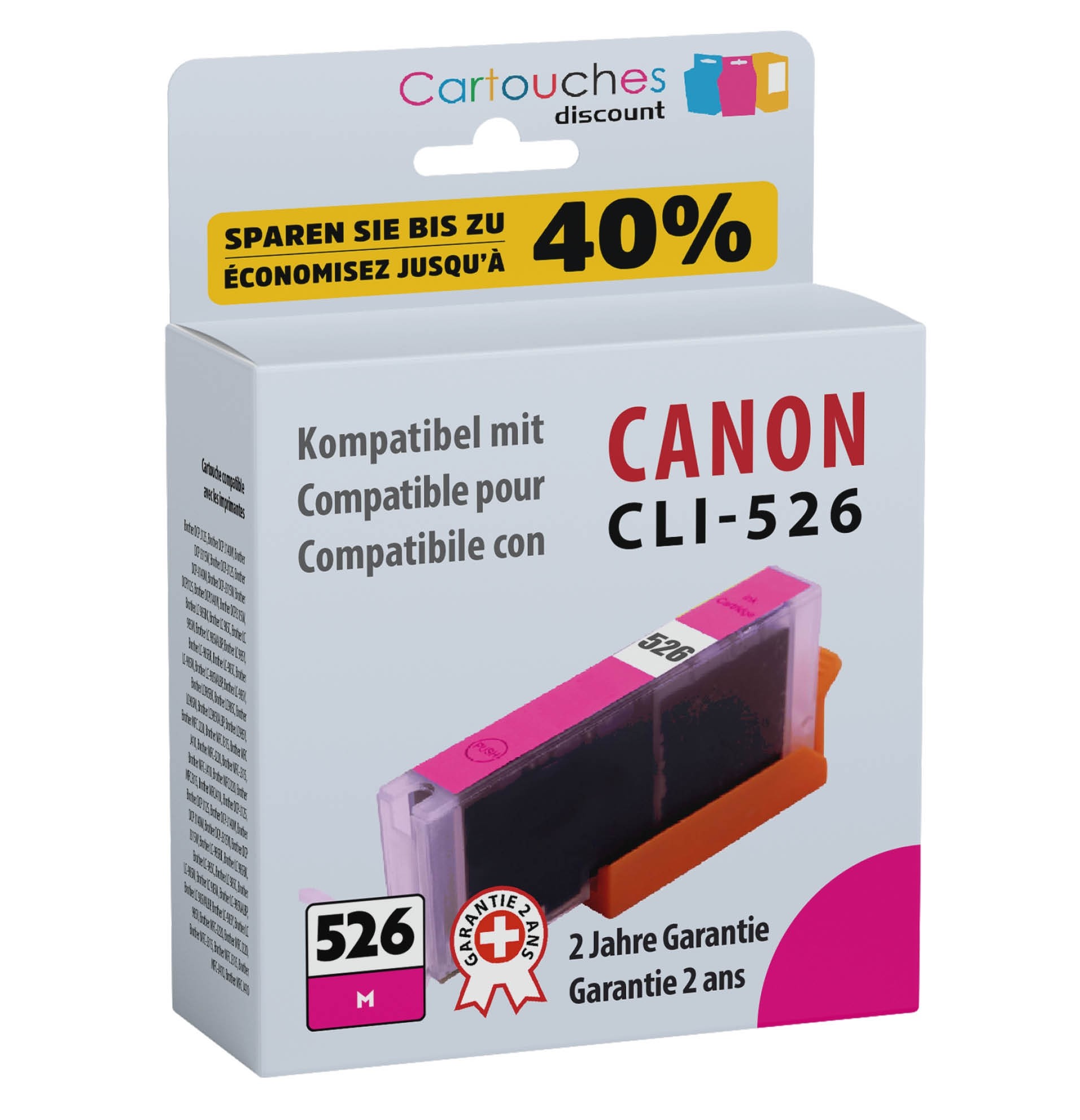 Cartouche compatible Canon CLI-526 / Magenta