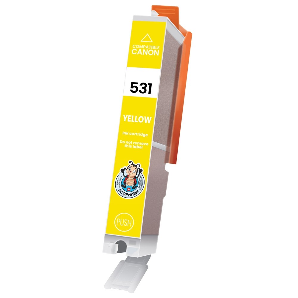 Cartouche ECOPrint équivalent à Canon CLI-531 Jaune (Y)