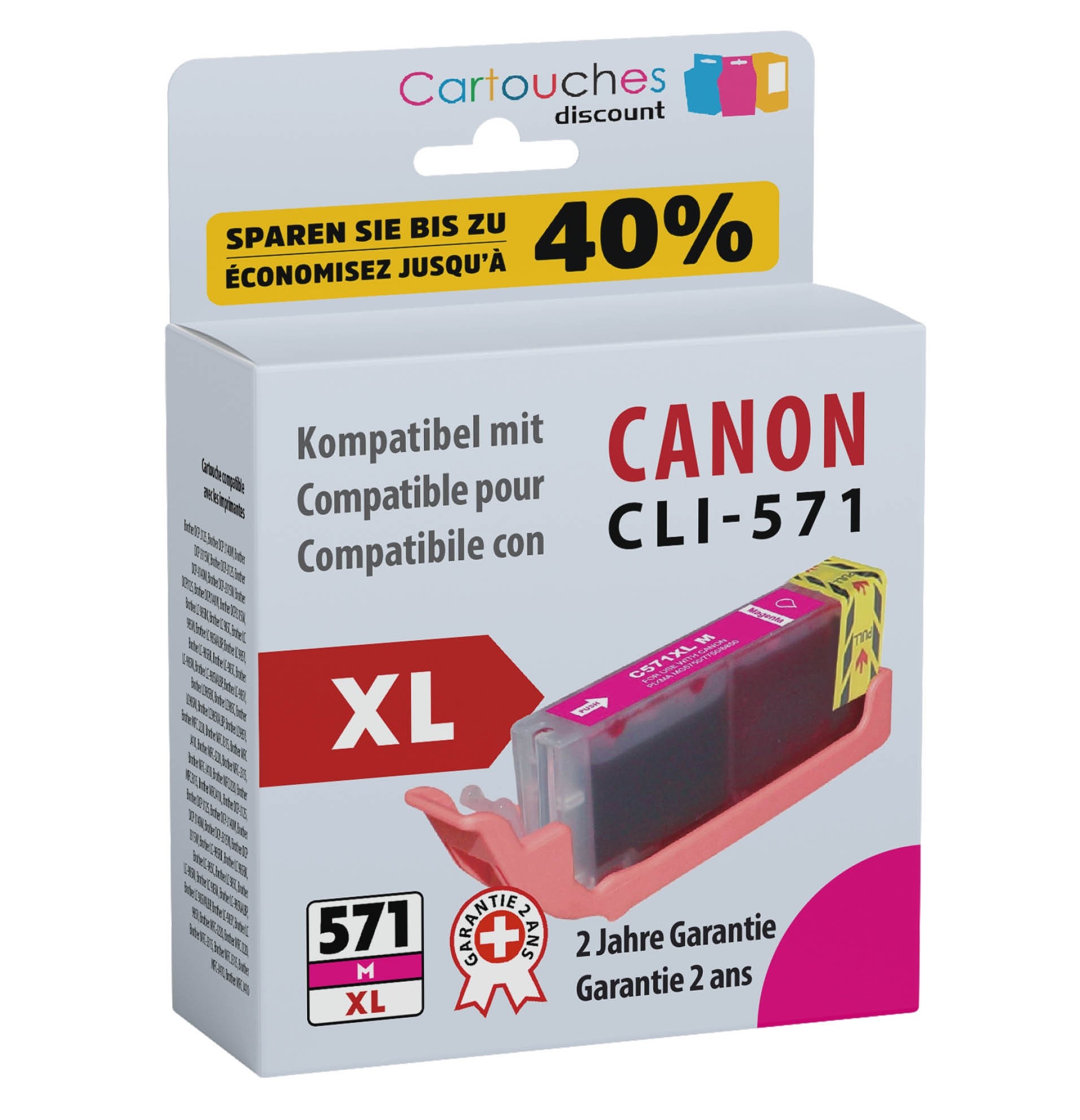 Cartouche compatible Canon CLI-571 XL / Magenta