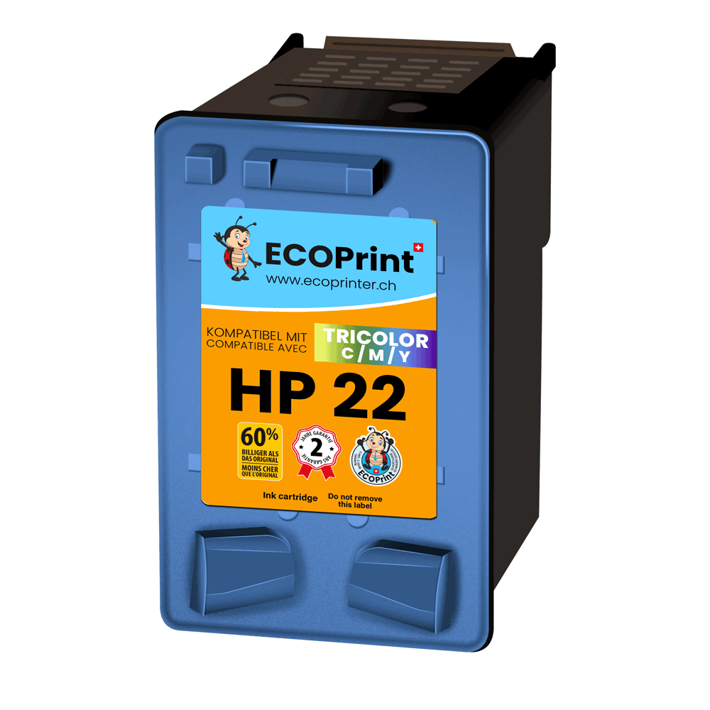 Cartouche ECOPrinter équivalent à HP 22 XL Couleur (Colors)