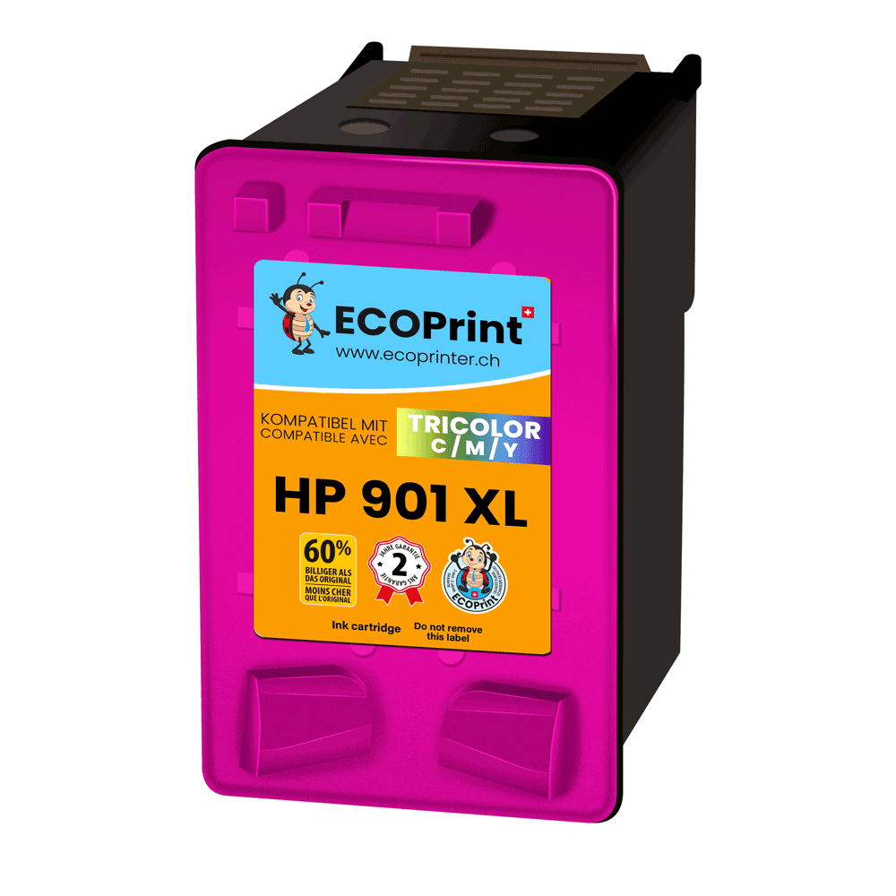 Cartouche ECOPrinter équivalent à HP 901 XL Couleurs