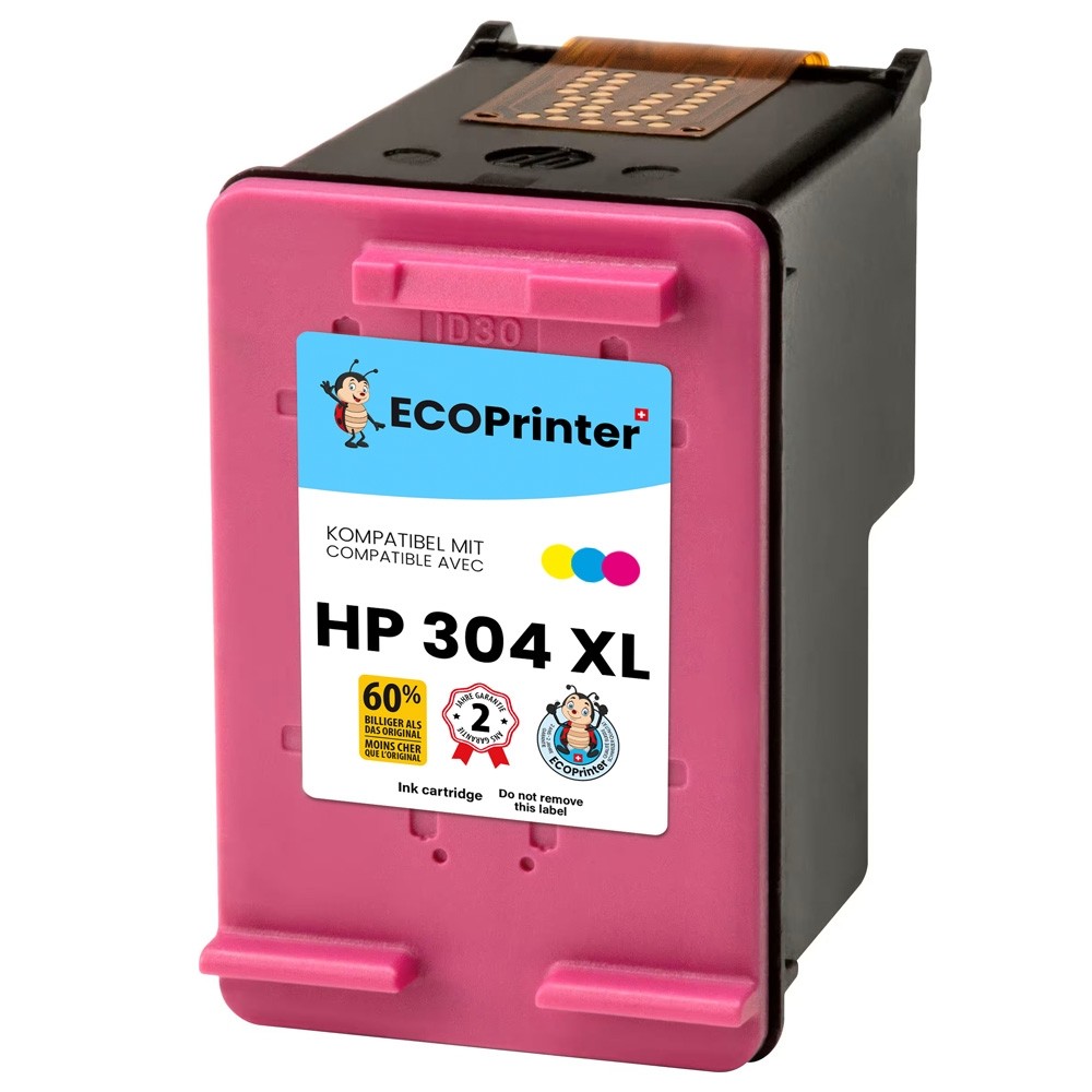 Cartouche ECOPrinter équivalent à HP 304 XL Couleurs