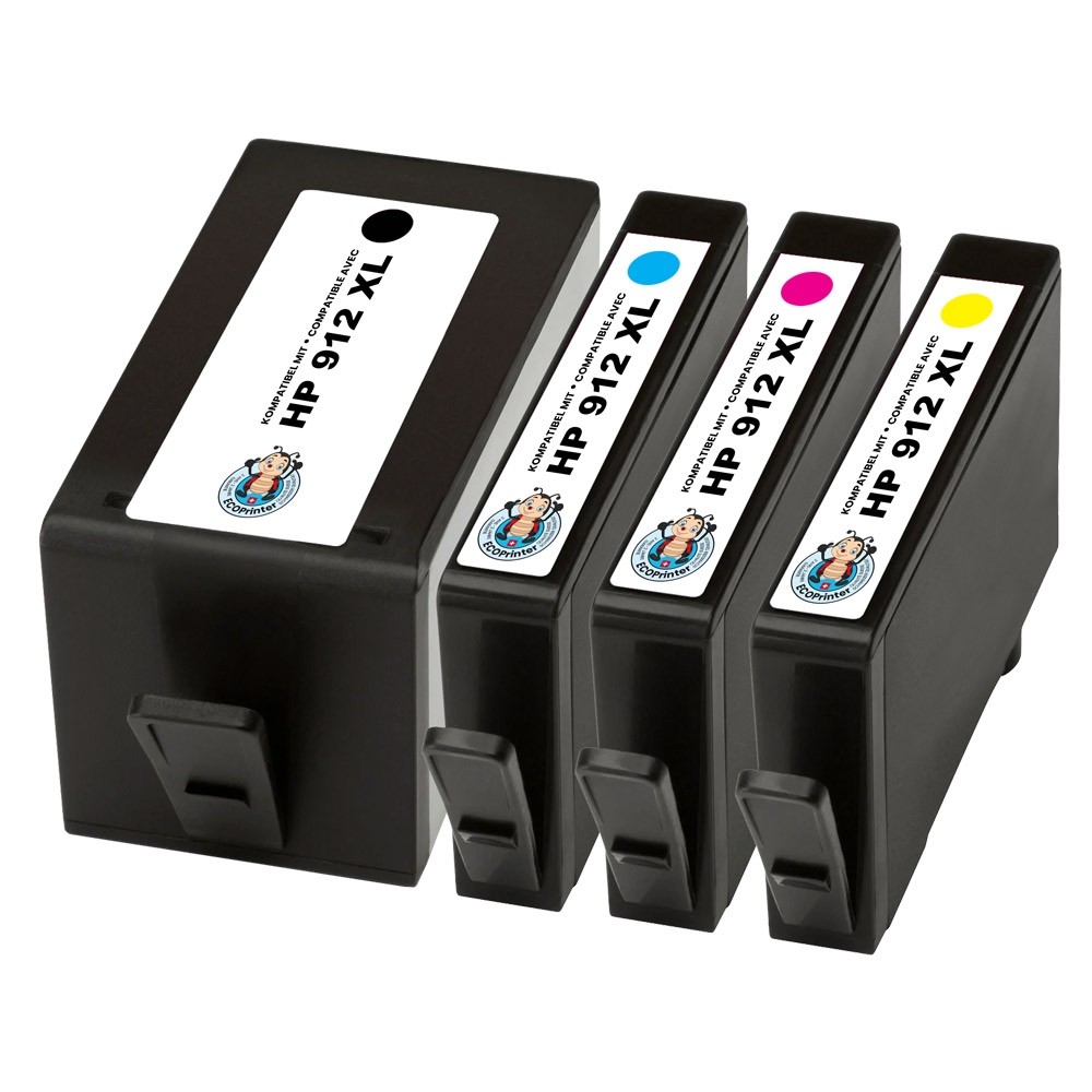 Pack de 4 cartouches ECOPrinter équivalent à HP 912 XL