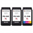 Pack de 3 cartouches ECOPrinter équivalent à Canon PG-545 XL / CL-546 XL