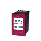 Cartouche rechargée HP 301XL /  3 Couleurs / Rechargé SCV