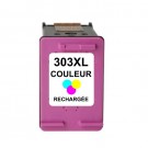 Cartouche rechargée HP 303XL /  Couleur / Rechargé SCV