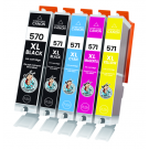 Pack de 5 cartouches ECOPrinter Canon PGI-570 / CLI-571 XL