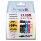 Pack 5 cartouches Compatibles Canon CLI-526 / PGI-525